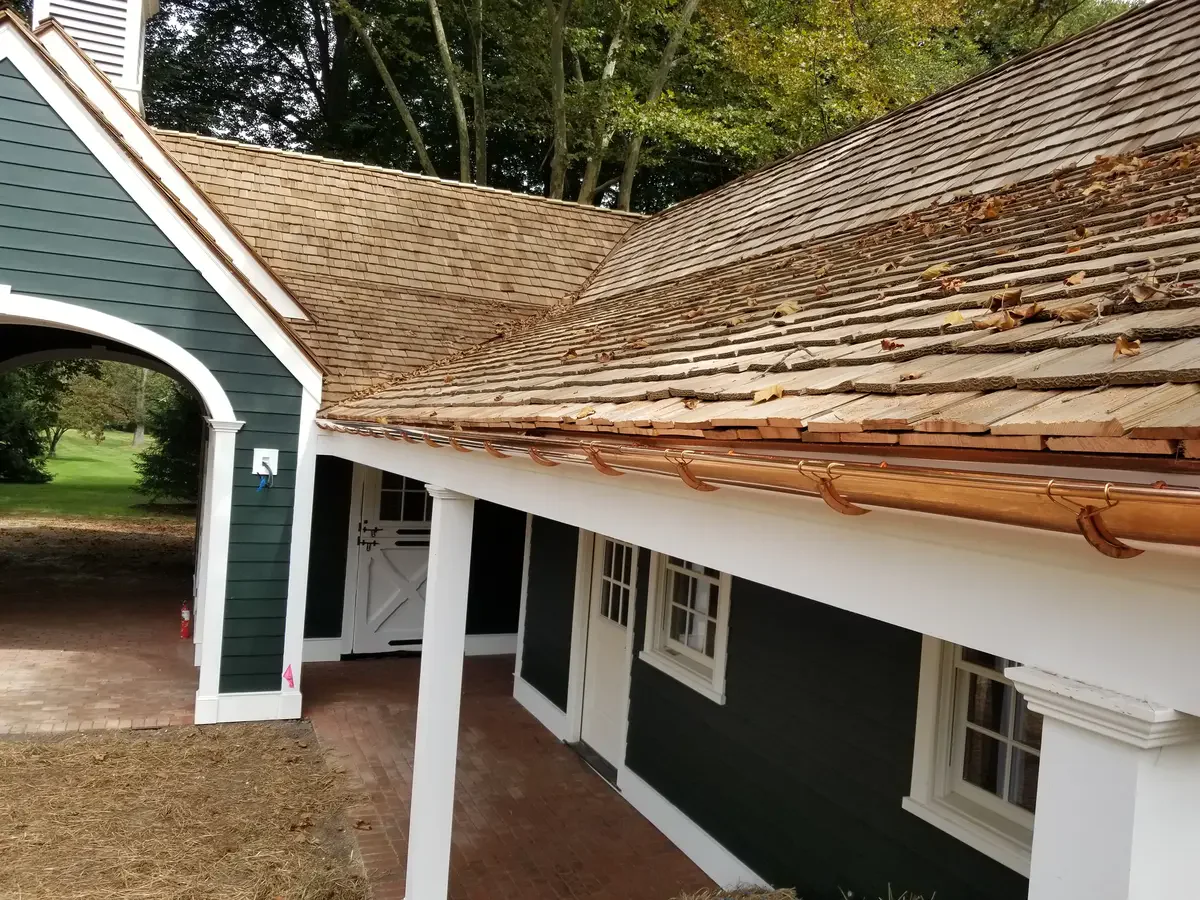 Copper gutters hero image - Need: 1920x600px wide image of beautiful copper gutters