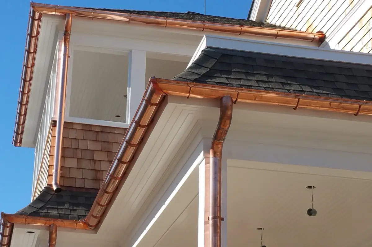 Copper Gutter Installation